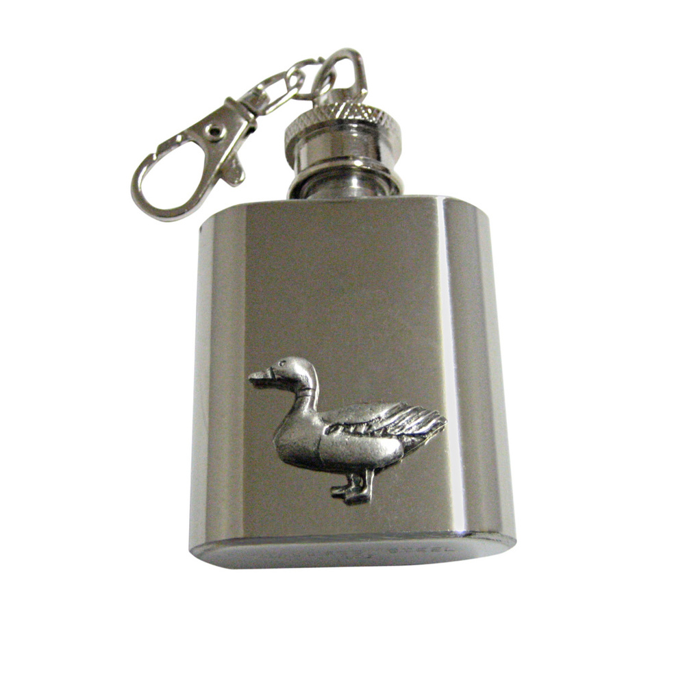 Textured Duck Bird Keychain Flask - image 1